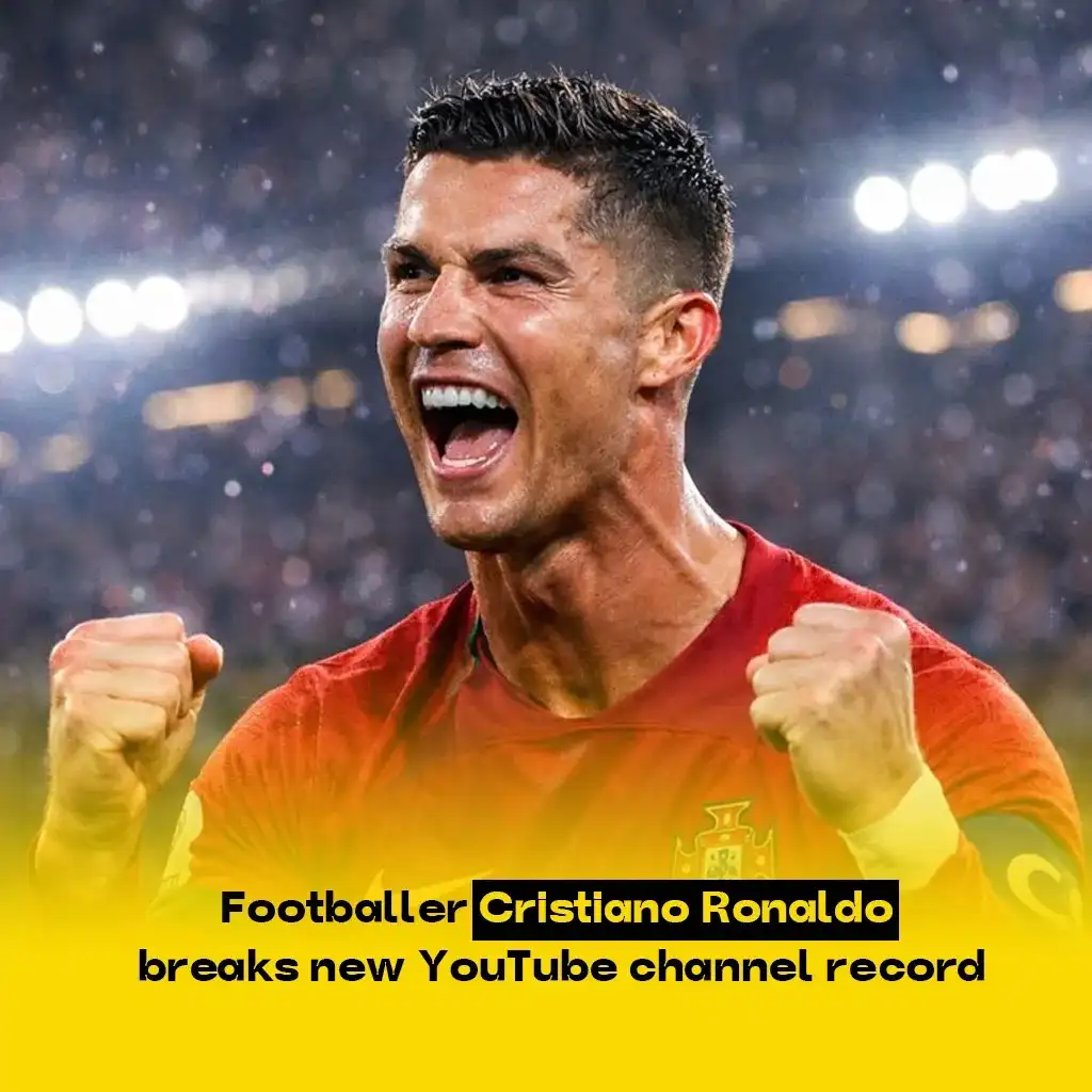 Footballer Cristiano Ronaldo breaks new YouTube channel record